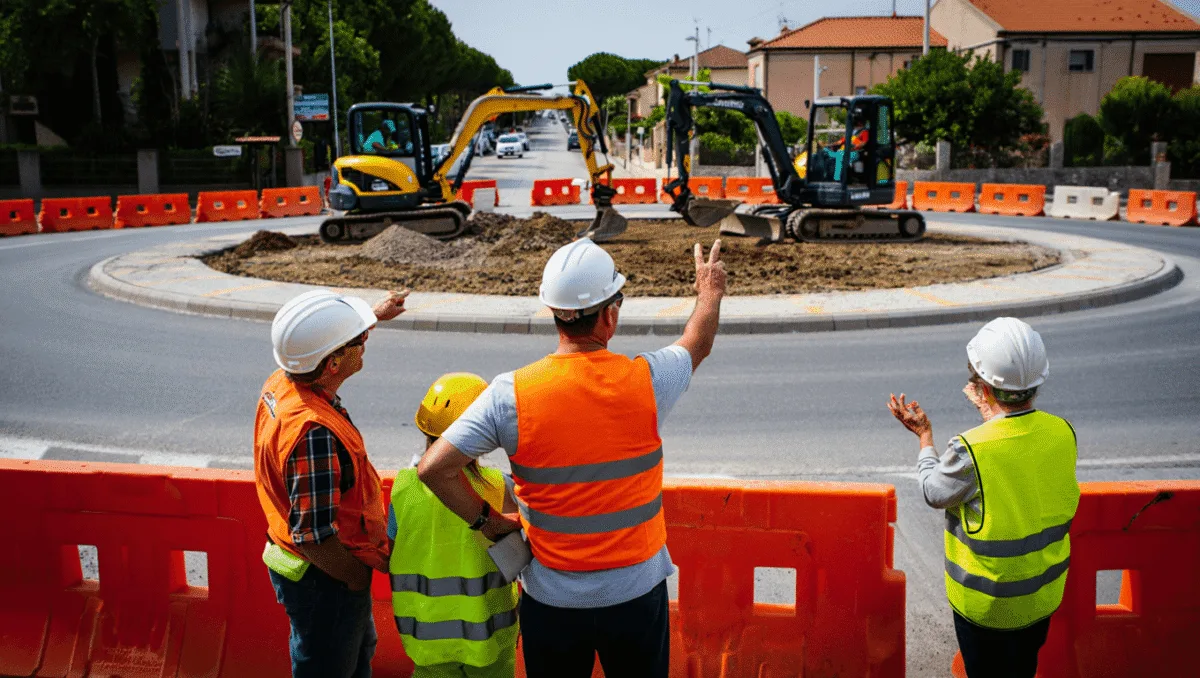 Riola Sardo, partiti i lavori per la realizzazione di una rotonda in via Umberto