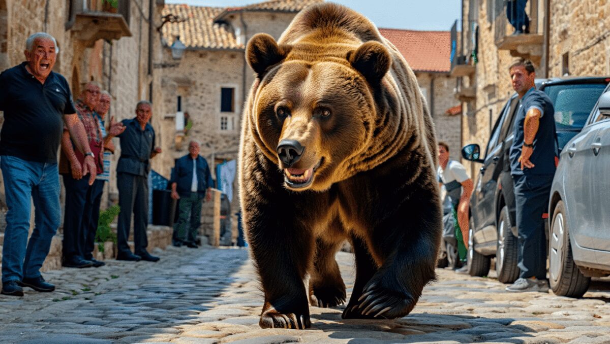 Abruzzo, un orso corre per le strade di Castel di Sangro