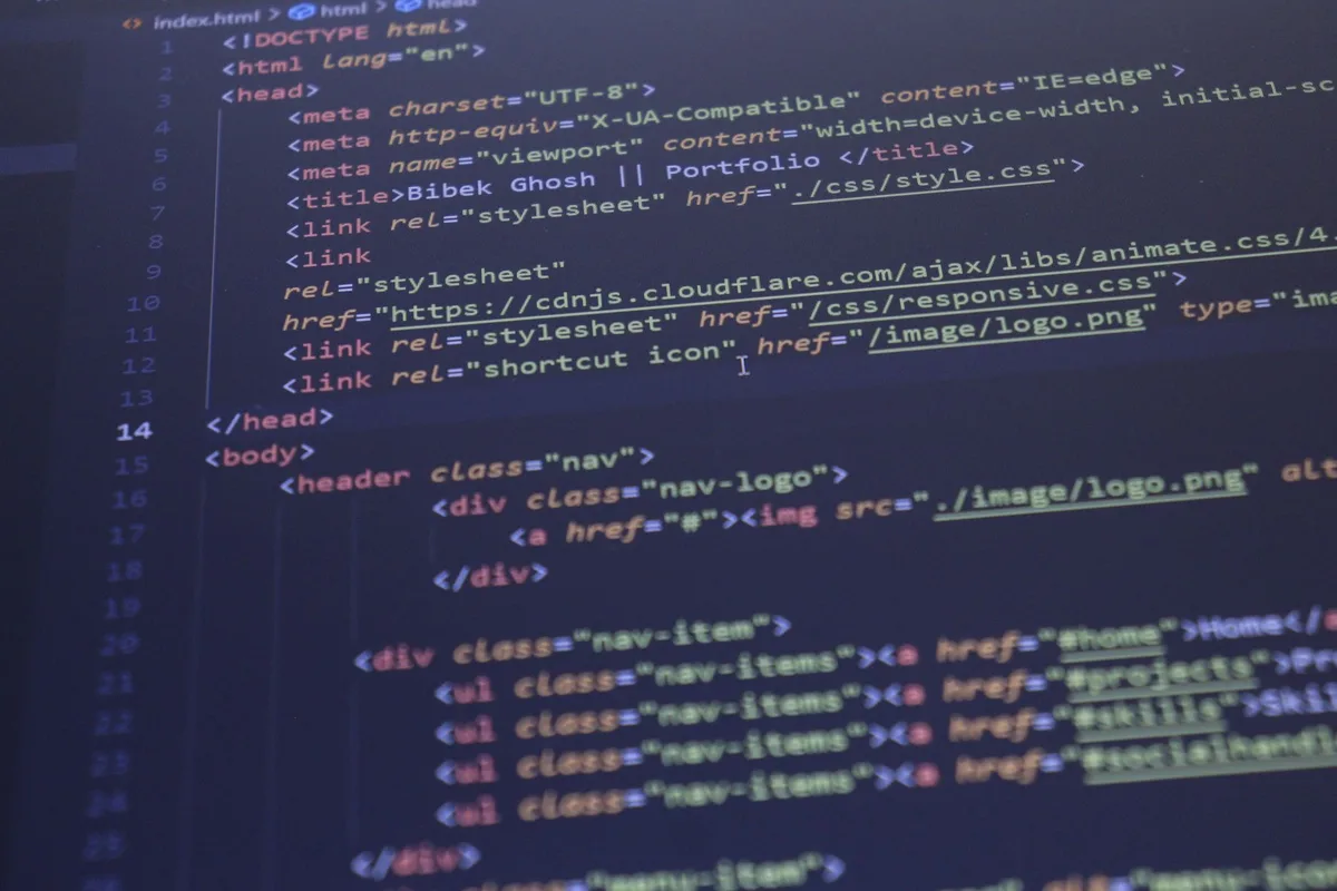 Sviluppatore che ottimizza il codice HTML e il rendering di una pagina