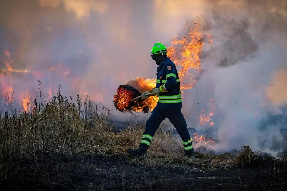 Vigili del Fuoco che mettono in sicurezza i mezzi sulla carreggiata